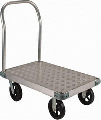 Value Collection - 2,000 Lb Capacity Aluminum Platform Truck - Aluminum Deck, 24" OAW - Eagle Tool & Supply