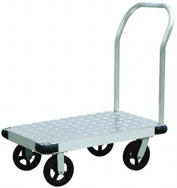 Value Collection - 2,000 Lb Capacity Aluminum Platform Truck - Aluminum Deck, 24" OAW - Eagle Tool & Supply