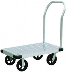 Value Collection - 2,000 Lb Capacity Aluminum Platform Truck - Aluminum Deck, 24" OAW - Eagle Tool & Supply