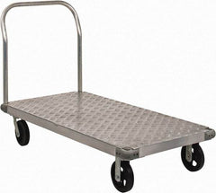 Value Collection - 2,000 Lb Capacity Aluminum Platform Truck - Aluminum Deck, 30" OAW - Eagle Tool & Supply
