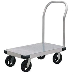 Value Collection - 2,000 Lb Capacity Aluminum Platform Truck - Aluminum Deck, 24" OAW - Eagle Tool & Supply