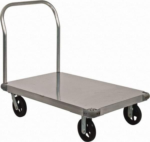 Value Collection - 2,000 Lb Capacity Aluminum Platform Truck - Aluminum Deck, 30" OAW - Eagle Tool & Supply