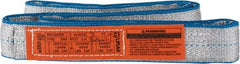Lift-All - 3' Long x 2" Wide, 12,200 Lb Vertical Capacity, 2 Ply, Polyester Web Sling - 9,800 Lb Choker Capacity - Eagle Tool & Supply