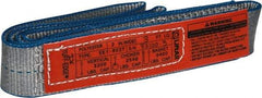 Lift-All - 3' Long x 2" Wide, 3,200 Lb Vertical Capacity, 1 Ply, Polyester Web Sling - 2,500 Lb Choker Capacity - Eagle Tool & Supply