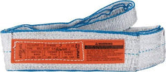 Lift-All - 3' Long x 3" Wide, 8,600 Lb Vertical Capacity, 2 Ply, Polyester Web Sling - 6,900 Lb Choker Capacity - Eagle Tool & Supply