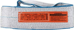Lift-All - 3' Long x 4" Wide, 11,500 Lb Vertical Capacity, 2 Ply, Polyester Web Sling - 9,200 Lb Choker Capacity - Eagle Tool & Supply