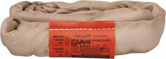 Lift-All - 3' Long x 3" Wide, 10,600 Lb Vertical Capacity, Polyester Web Sling - 8,500 Lb Choker Capacity, 1-1/8" Diam Chain, Tan - Eagle Tool & Supply