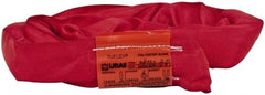 Lift-All - 9' Long x 2" Wide, Polyester Web Sling - 10,600 Lb Choker Capacity, 1-3/8" Diam Chain, Red - Eagle Tool & Supply