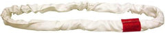 Lift-All - 7' Long x 2-1/8" Wide, Polyester Web Sling - 13,400 Lb Choker Capacity, 1-3/8" Diam Chain, White - Eagle Tool & Supply