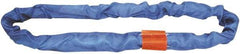 Lift-All - 7' Long x 2-5/8" Wide, Polyester Web Sling - 17,000 Lb Choker Capacity, 1-3/4" Diam Chain, Blue - Eagle Tool & Supply