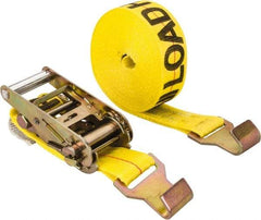 Lift-All - 27' Long x 2" Wide, 1,600 Lb Basket Capacity, 1,600 Lb Vertical Capacity, Polyester Web Sling - Yellow - Eagle Tool & Supply