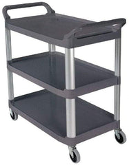Rubbermaid - 300 Lb Capacity, 20" Wide x 40-5/8" Long x 37-13/16" High Standard Utility Cart - 3 Shelf, Plastic - Eagle Tool & Supply