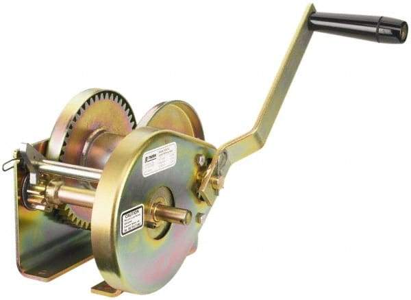 THERN - 2000/850 Lbs. Load Limit Marine Spur Gear Winch - 2,000 Lbs. Line Pull Capacity, 22 Lbs. Force to Lift 1,000 Pounds, 1/4 inch Cable Diameter - Eagle Tool & Supply