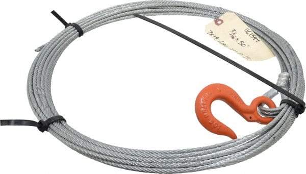 Lift-All - 3/16" Diameter x 50' Length Winch Cable - Eagle Tool & Supply