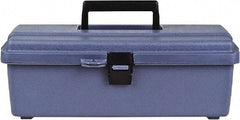 Flambeau - 1 Compartment 1 Tray Utility Tool Box - 13" Wide x 5-3/8" Deep x 4-3/4" High, Copolymer Resin, Gray - Eagle Tool & Supply
