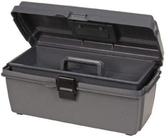 Flambeau - 1 Compartment 1 Tray Utility Tool Box - 14-1/2" Wide x 6-1/8" Deep x 6" High, Copolymer Resin, Gray - Eagle Tool & Supply