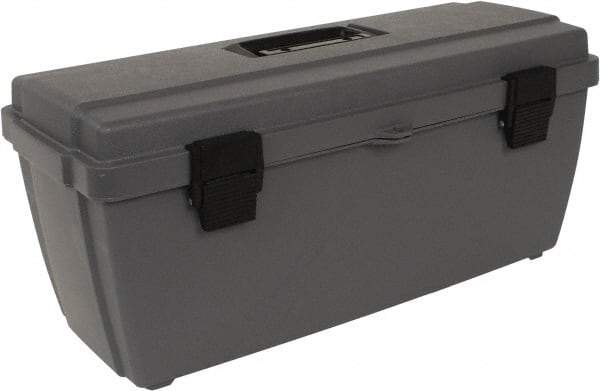 Flambeau - 1 Compartment 1 Tray Utility Tool Box - 18-1/8" Wide x 6-1/2" Deep x 7-1/8" High, Copolymer Resin, Gray - Eagle Tool & Supply