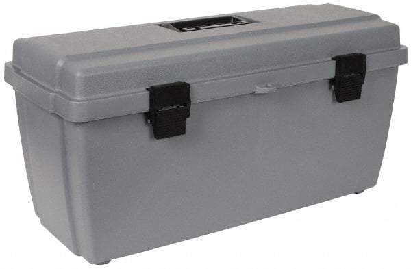 Flambeau - 1 Compartment 1 Tray Utility Tool Box - 20-5/8" Wide x 7-1/2" Deep x 10" High, Copolymer Resin, Gray - Eagle Tool & Supply