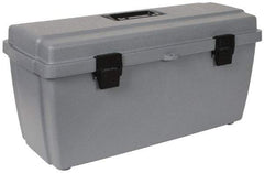 Flambeau - 1 Compartment 1 Tray Utility Tool Box - 20-5/8" Wide x 7-1/2" Deep x 10" High, Copolymer Resin, Gray - Eagle Tool & Supply