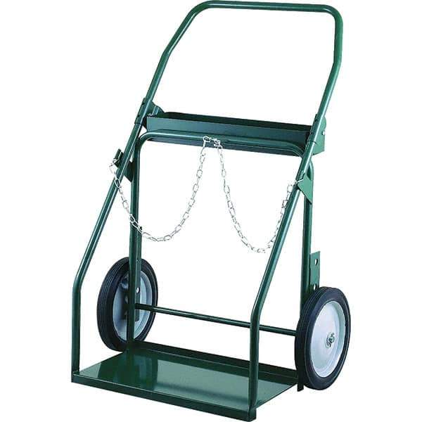 Harper Trucks - 45-1/2" OAH Hand Truck - Swept Back Handle, Semi-Pneumatic Wheels - Eagle Tool & Supply