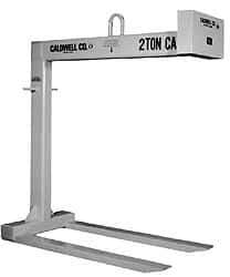 Caldwell - 4,000 Lb Capacity Pallet Lifter - 36" Long x 3" Wide, 3" Eye Thickness, 25" Outside Diameter - Eagle Tool & Supply