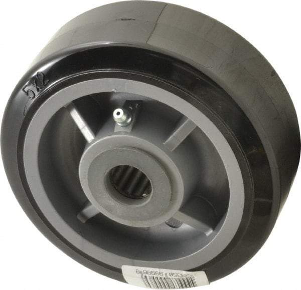 Fairbanks - 5 Inch Diameter x 2 Inch Wide, Polyurethane Caster Wheel - 750 Lb. Capacity, 2-3/16 Inch Hub Length, 3/4 Inch Axle Diameter, Roller Bearing - Eagle Tool & Supply