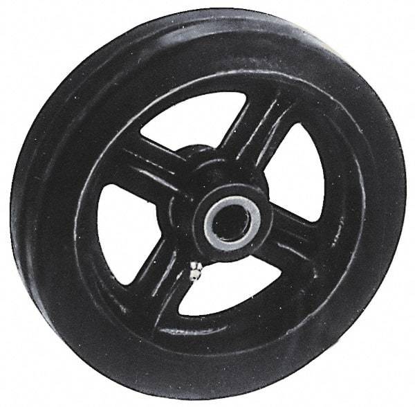 Fairbanks - 12 Inch Diameter x 2-1/2 Inch Wide, Rubber Caster Wheel - 900 Lb. Capacity, 2-3/4 Inch Hub Length, 1 Inch Axle Diameter, Roller Bearing - Eagle Tool & Supply
