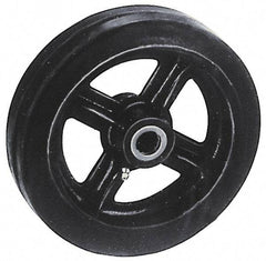 Fairbanks - 12 Inch Diameter x 2-1/2 Inch Wide, Rubber Caster Wheel - 900 Lb. Capacity, 2-3/4 Inch Hub Length, 1 Inch Axle Diameter, Roller Bearing - Eagle Tool & Supply