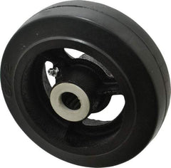 Fairbanks - 6 Inch Diameter x 2 Inch Wide, Rubber Caster Wheel - 410 Lb. Capacity, 2-3/16 Inch Hub Length, 3/4 Inch Axle Diameter, Roller Bearing - Eagle Tool & Supply