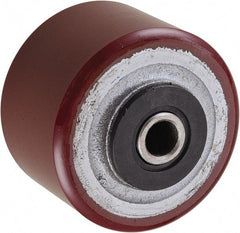 Value Collection - 3 Inch Diameter x 2 Inch Wide, Polyurethane Caster Wheel - 550 Lb. Capacity, 2-3/16 Inch Hub Length, 3/4 Inch Axle Diameter, Roller Bearing - Eagle Tool & Supply