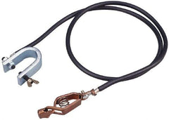 Value Collection - Drum Bondwires End Style: "C" Clamp & Alligator Clip Length (Feet): 3.00 - Eagle Tool & Supply