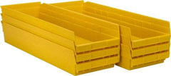 Akro-Mils - 23-5/8" Deep, Yellow Hopper Shelf Bin - 4" High x 8-3/8" Wide x 23-5/8" Long - Eagle Tool & Supply