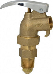 Value Collection - 3/4" NPT Brass Adjustable Drum Faucet - FM Approved, Internal Arrester, Self Closing - Eagle Tool & Supply