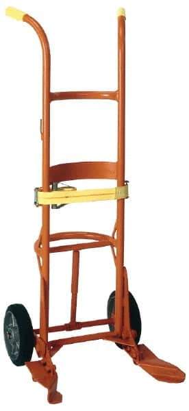 Wesco Industrial Products - 1,000 Lb Load Capacity, 55 Gal Drum Hand Truck - 23-1/2" Wide x 59-3/4" High, 2 Wheels - Eagle Tool & Supply