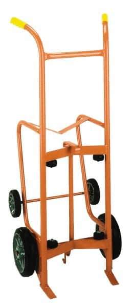 Wesco Industrial Products - 1,000 Lb Load Capacity, 55 Gal Drum Hand Truck - 24" Wide x 56" High, 4 Wheels - Eagle Tool & Supply