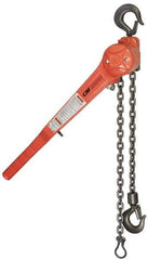 CM - 12,000 Lb Lifting Capacity, Lever Hoist - Made from Chain, 96 Lb Avg Pull to Lift Rated Load - Eagle Tool & Supply