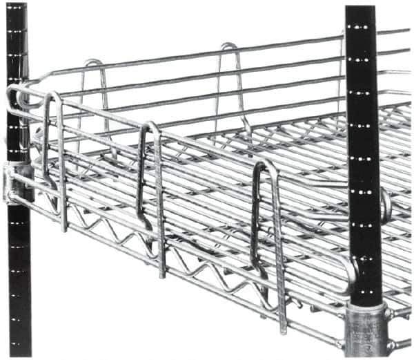 Value Collection - 48" Wide, 4" High, Open Shelving Accessory/Component - Chrome Finish, 1/2" Deep, Use with NuLine Units - Eagle Tool & Supply
