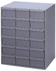 Durham - 18 Drawer, Small Parts Steel Storage Cabinet - 11-5/8" Deep x 17-1/4" Wide x 21-1/4" High - Eagle Tool & Supply