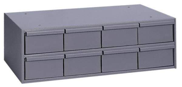 Durham - 8 Drawer, Small Parts Steel Storage Cabinet - 11-5/8" Deep x 22-3/4" Wide x 7-3/8" High - Eagle Tool & Supply
