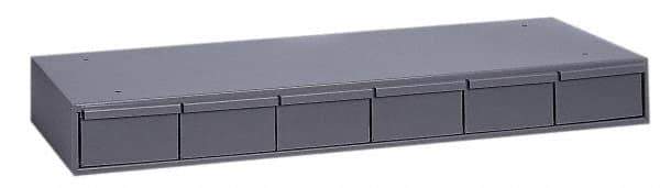 Durham - 6 Drawer, Small Parts Steel Storage Cabinet - 11-5/8" Deep x 33-3/4" Wide x 4" High - Eagle Tool & Supply