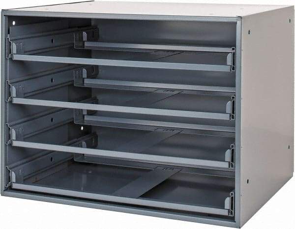 Durham - 4 Drawer, Small Parts Slide Rack Cabinet - 15-3/4" Deep x 20" Wide x 15" High - Eagle Tool & Supply