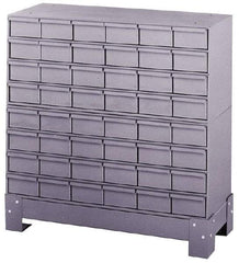 Durham - 48 Bin Bin Shelving Unit with Drawers - 34-1/8 Inch Overall Width x 12-1/4 Inch Overall Depth x 33-3/4 Inch Overall Height, Gray Steel Bins - Eagle Tool & Supply