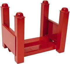 Made in USA - 2,500 Lb Capacity, Orange Stocking Modular Steel Bar Storage Stack - 12" Wide x 13" High - Eagle Tool & Supply