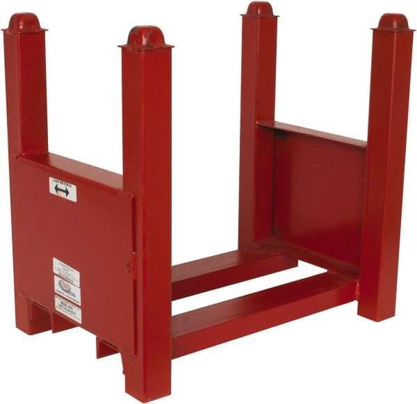 Made in USA - 5,600 Lb Capacity, Orange Stocking Modular Steel Bar Storage Stack - 15" Wide x 20" High - Eagle Tool & Supply