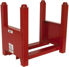 Made in USA - 5,600 Lb Capacity, Orange Stocking Modular Steel Bar Storage Stack - 15" Wide x 20" High - Eagle Tool & Supply