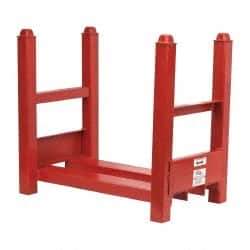 Made in USA - 7,500 Lb Capacity, Orange Stocking Modular Steel Bar Storage Stack - 16" Wide x 23" High - Eagle Tool & Supply