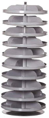 Durham - 65-1/2" High, Steel Rotating Bin Rack - 10 Shelves - Eagle Tool & Supply