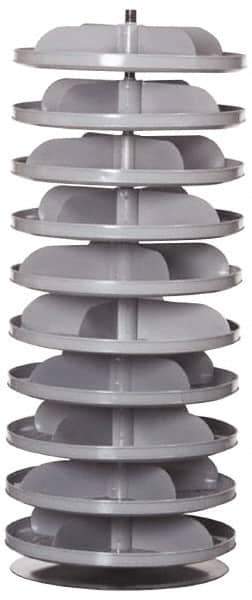 Durham - 25-3/8" High, Steel Rotating Bin Rack - 6 Shelves - Eagle Tool & Supply