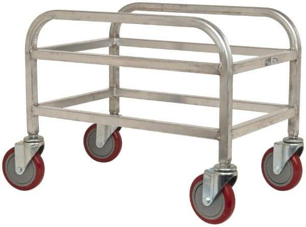 Win-Holt - 16" Wide x 24" Long x 19" High Tote Cart - 1 Slot, 1 Tote, Aluminum - Eagle Tool & Supply