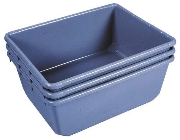 Akro-Mils - 75 Lb Load Capacity Gray Polyethylene Tote Container - Nesting, 24-1/2" Long x 19" Wide x 9-1/2" High - Eagle Tool & Supply